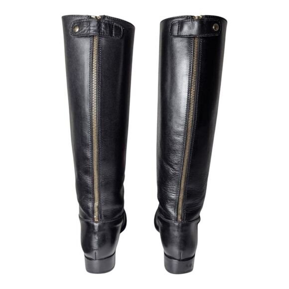 J CREW Field Black Leather Riding Boot Size 8.5 - Picture 5 of 13